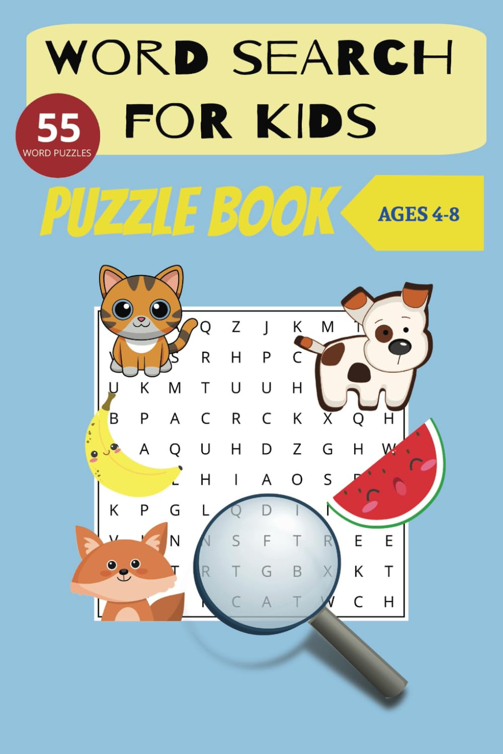 ler totalmente Word Search Puzzle Book For Kids: Word Searches with easy to read Print | 6x9 inches, 110 pages | 50+ Word Puzzles | Fun Gift For Children Ages 4-8 |