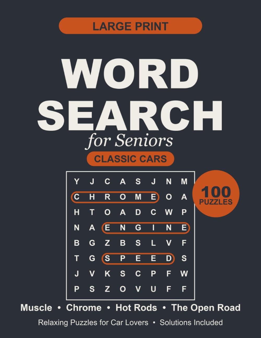 ler totalmente Large Print Car Word Search for Seniors: 100 Classic Car Puzzles of Muscle Cars, Hot Rods, Chrome & the Open Road | Easy-to-Read Brain Games for... Lovers (Percolator Large Print Word Search)