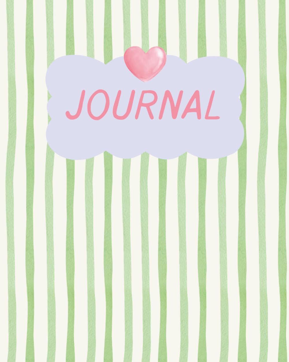 Green Stripe Journal Notebook – 8x10" Large Aesthetic Journal | 200 Premium Blank Pages for Writing, Drawing & Creativity | Cute Pastel Striped Cover Diary for Women, Teens & Gifts baixar o livro de graça