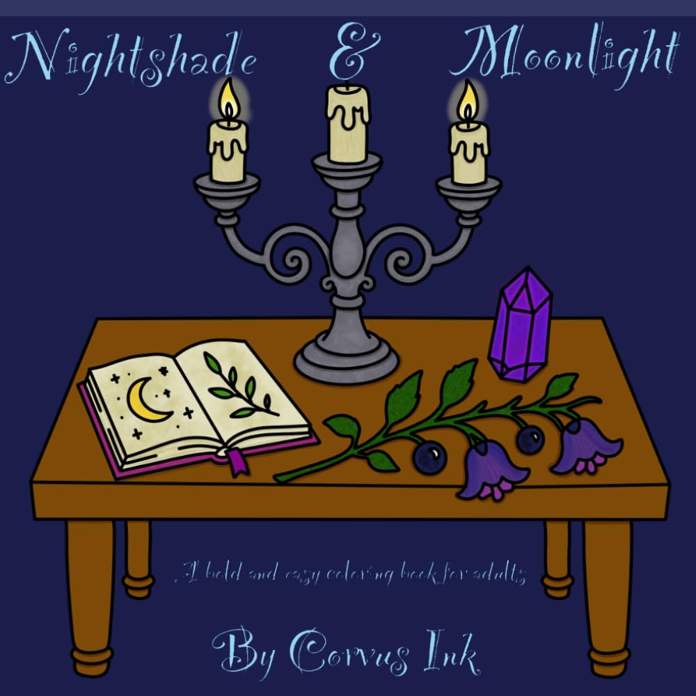capítulo por capítulo baixar Nightshade & Moonlight: A Bold and Easy Coloring Book For Adults