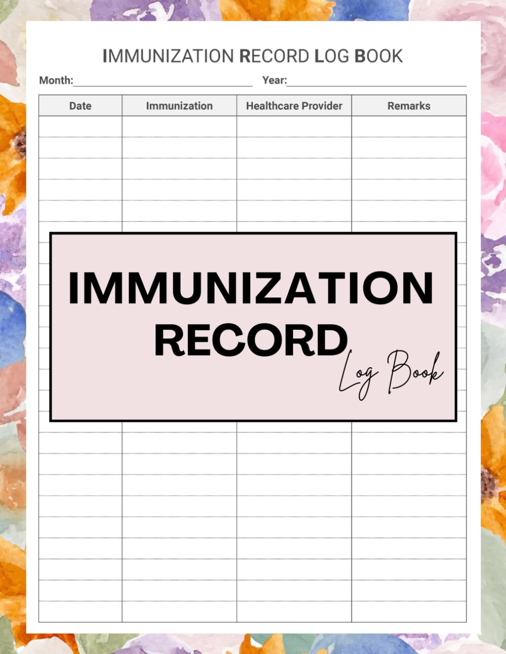 Immunization Record Log Book: Document and Track Your Vaccination History baixar o livro de graça