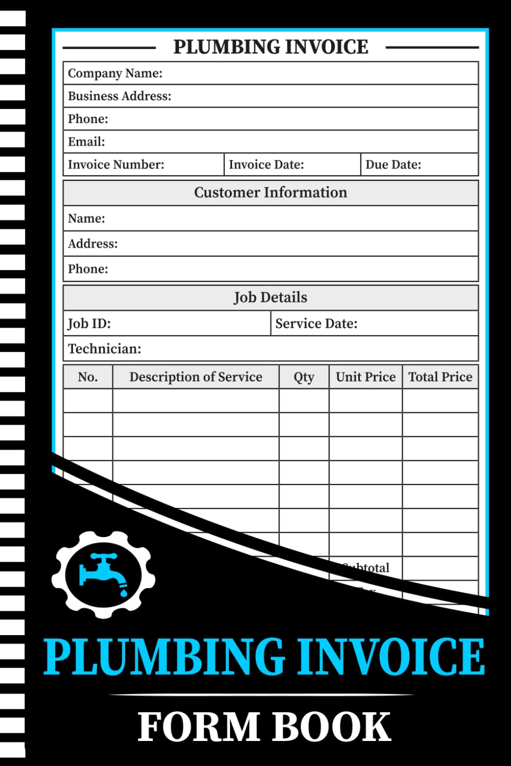 Plumbing Invoice Form Book: Professional Service Records for Job Details, Customer Information, Pricing, Taxes and Payments baixar o livro de graça