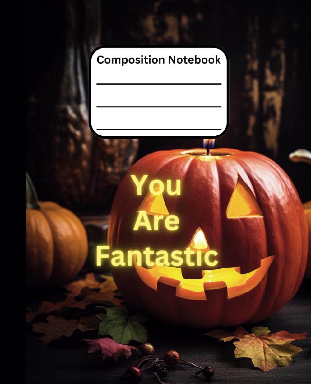 ler totalmente Halloween Composition Notebook: Wide Ruled, 7.5x9.25, Matte Cover, 110 Pages, version 2