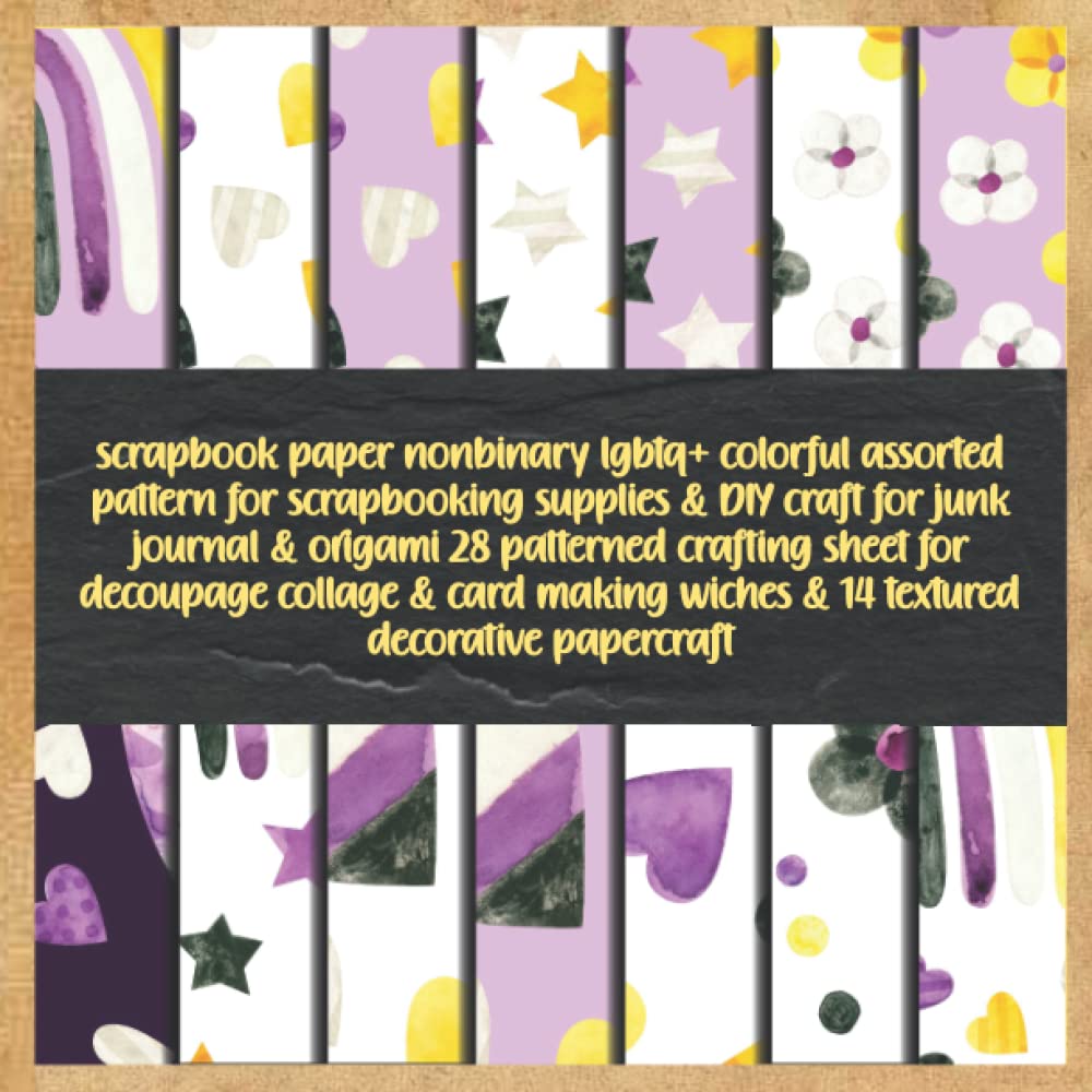 scrapbook paper nonbinary lgbtq+ colorful assorted pattern for scrapbooking supplies & DIY craft for junk journal & origami 28 patterned crafting... card making wiches & 14 textured decorative p baixar livro de graça