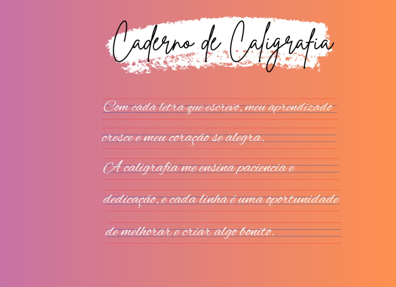 capítulo por capítulo baixar Caderno de Caligrafia: Transforme sua escrita (Portuguese Edition)