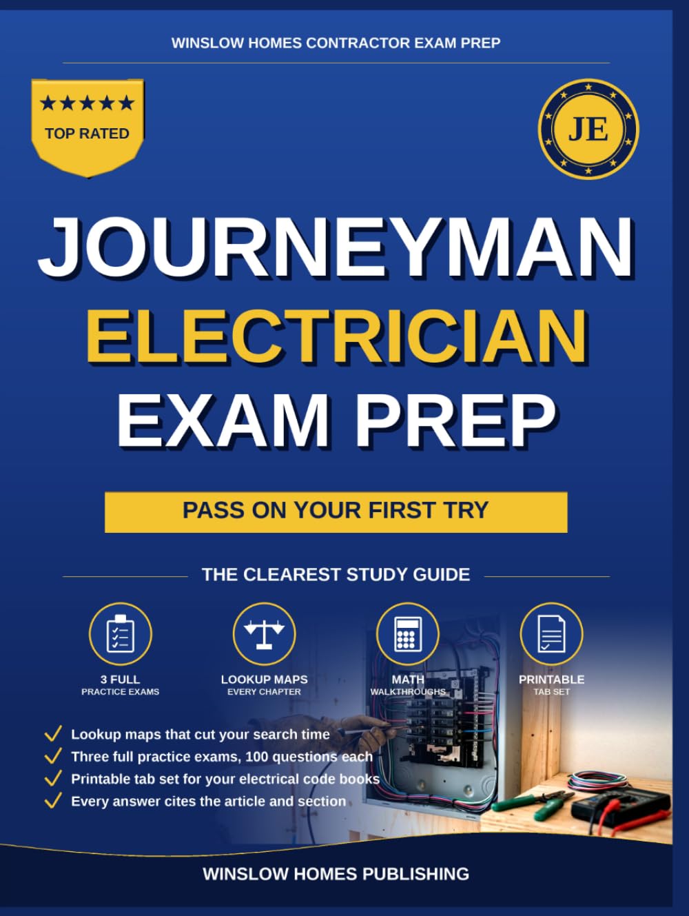 Journeyman Electrician Exam Prep: The Open Book Study System to Pass the NASCLA Accredited Examination, With Lookup Maps, Three Full Practice Exams,... Tab Set (Winslow Homes Contractor Exam Prep) baixar o livro de graça