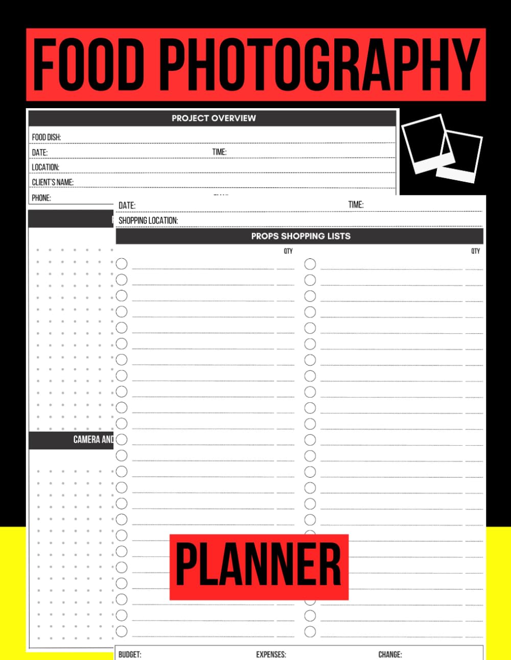 ler totalmente Food Photography Planner: A Log Book to Record and Track Projects and Shopping Lists