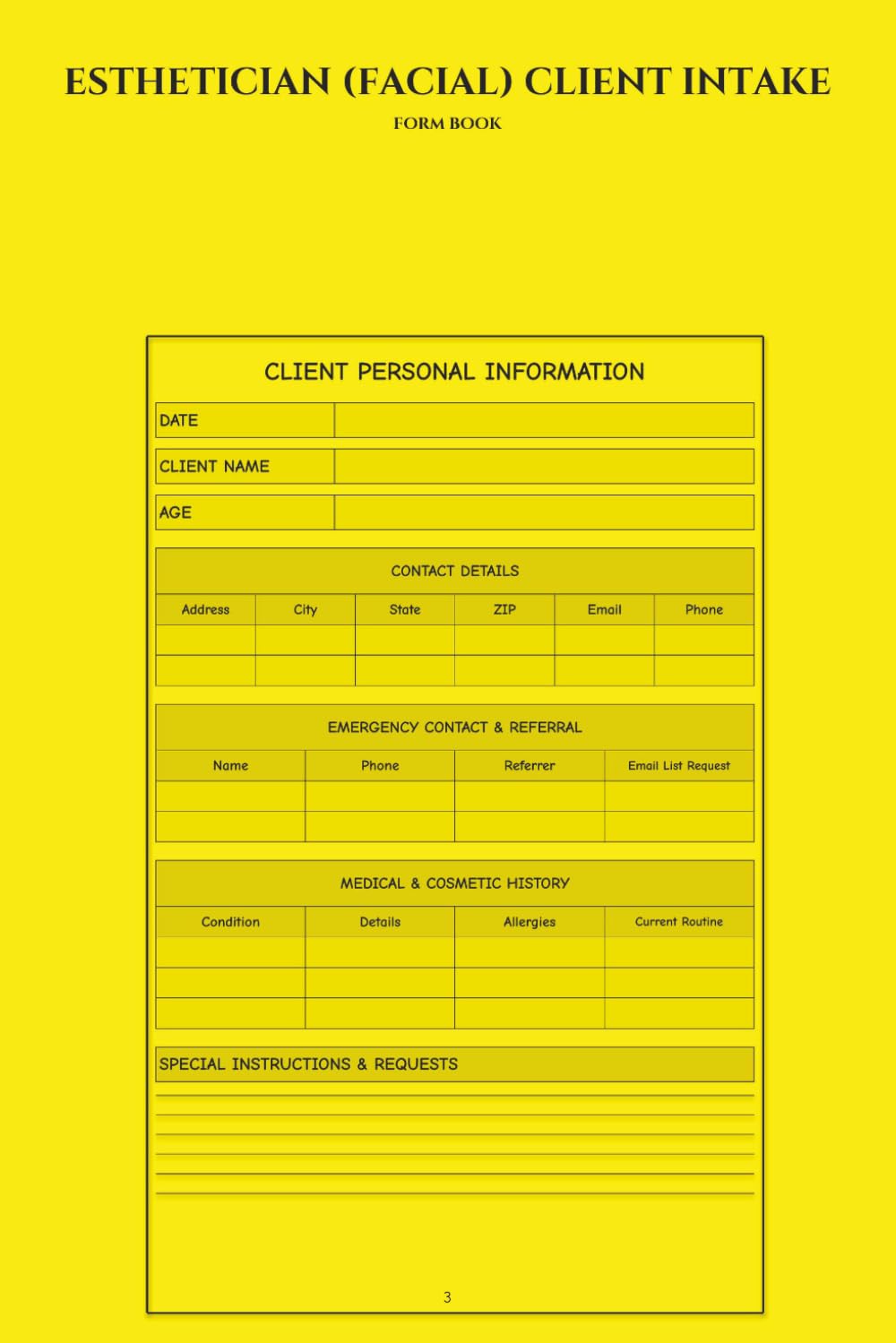 Facial Intake & Consent Forms Book: Professional Client Consultation, Consent & Skincare Treatment Records for Estheticians & Beauty Salons baixar livro de graça