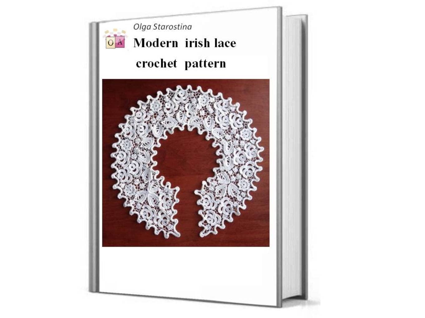 Crochet lace collar pattern (Modern Irish Crochet Lace Pattern) (English Edition)