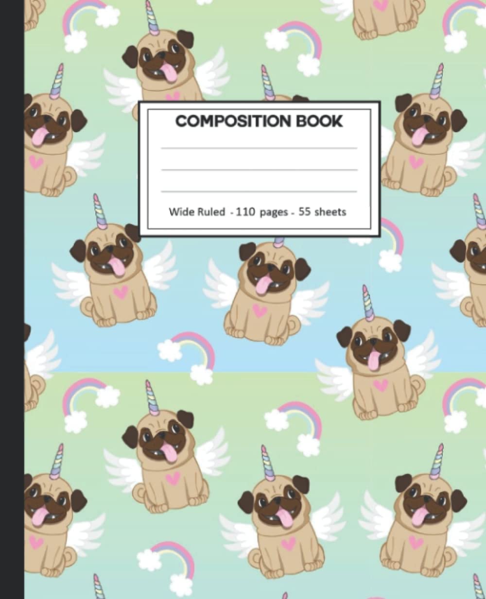 ler totalmente Composition Notebook: Pug Wide Ruled Blank Lined Composition Book Journal (7.5 x 9.25 in) Cute Notebooks for Girls Teens Kids School Planner Diary Writing Notes.