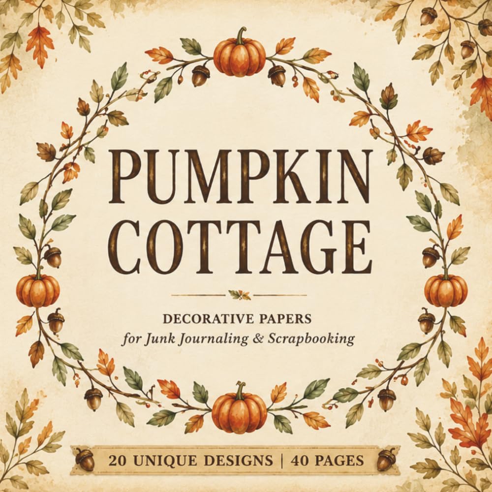 ler totalmente The Pumpkin Cottage: Autumn Vintage Decorative Papers for Junk Journals & Scrapbooking