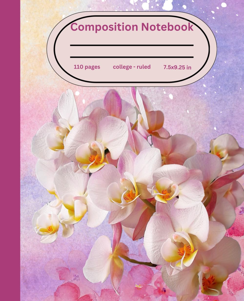 ler totalmente Composition notebook: wide ruled Orchid flowers