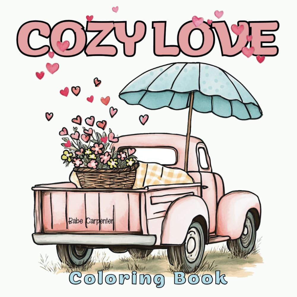 Cozy Love Coloring Book: Bold and Easy Valentine's Day Inspired Designs for Adults & Teens.: Simple, Cute, Romantic Illustrations with Thick Lines (Bold & Easy) baixar o livro de graça