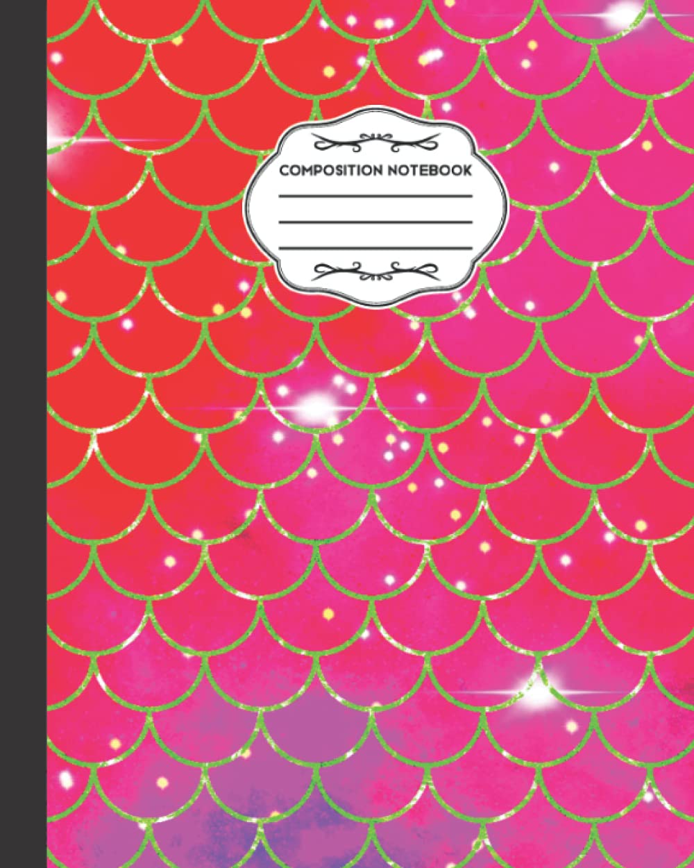 ler totalmente Composition Notebook: Red OR Pink Pretty Scales Mermaid College Ruled Notebook Perfect for Students and Teachers Size 8 x 10 Pages 120