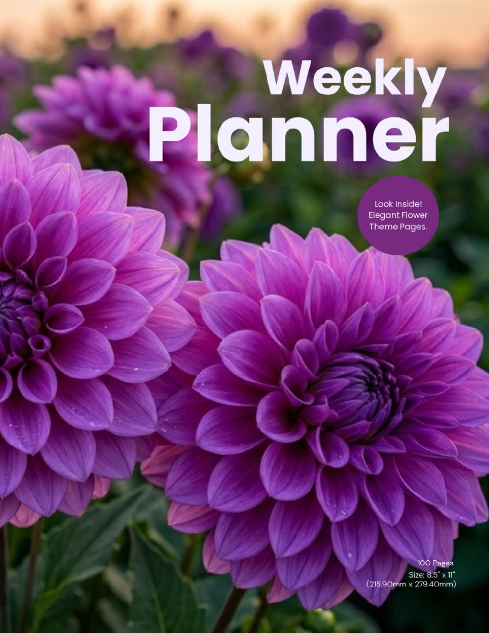 Weekly Planner- Purple Dahlia Edition: Productivity Tracker Organizer for Goal Setting and Time Management 100 pages baixar livro de graça