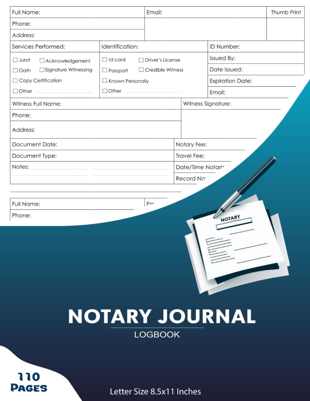 capítulo por capítulo baixar Notary Log book: Official Notary Journal To Record Notarial Acts