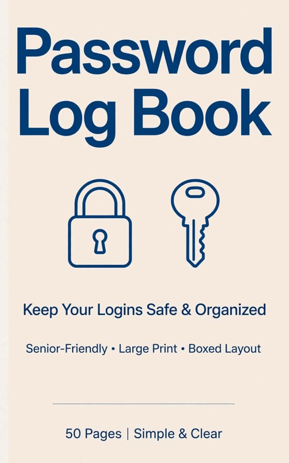 capítulo por capítulo baixar Password Log Book: Large Print Internet Password Organizer & Tracker (50 Pages, Senior-Friendly Boxed Layout)