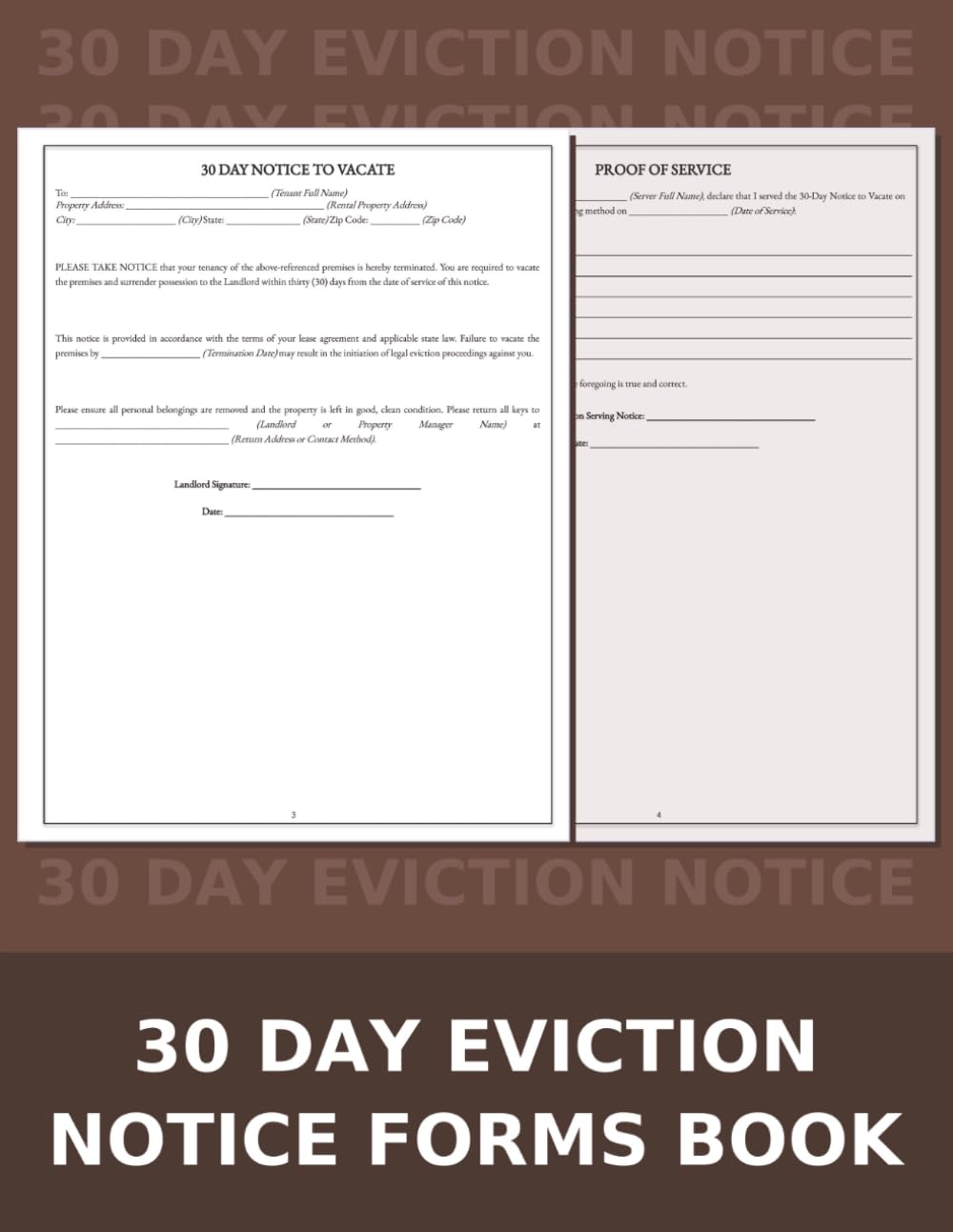 30 Day Eviction Notice Forms Book: Professional Notice to Vacate & Lease Termination Templates for Landlords & Property Managers baixar o livro de graça