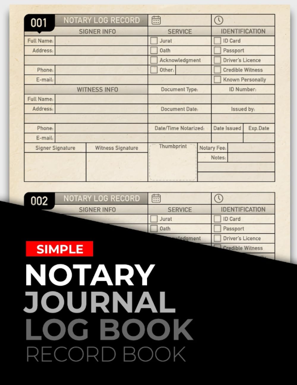 Notary Journal Log Book - Simple: Official Notary Log Book To Record Notarial Acts for 200 Records baixar o livro de graça