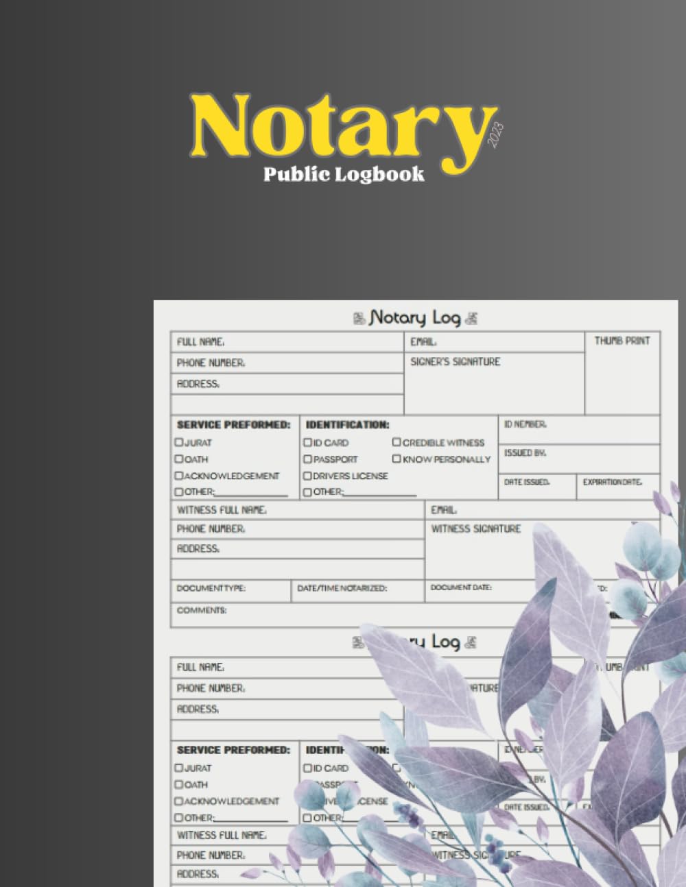 Notary Public Logbook 2023: Records State Public Notarial Acts with Easy, Time-saving, 230 Entries baixar livro de graça
