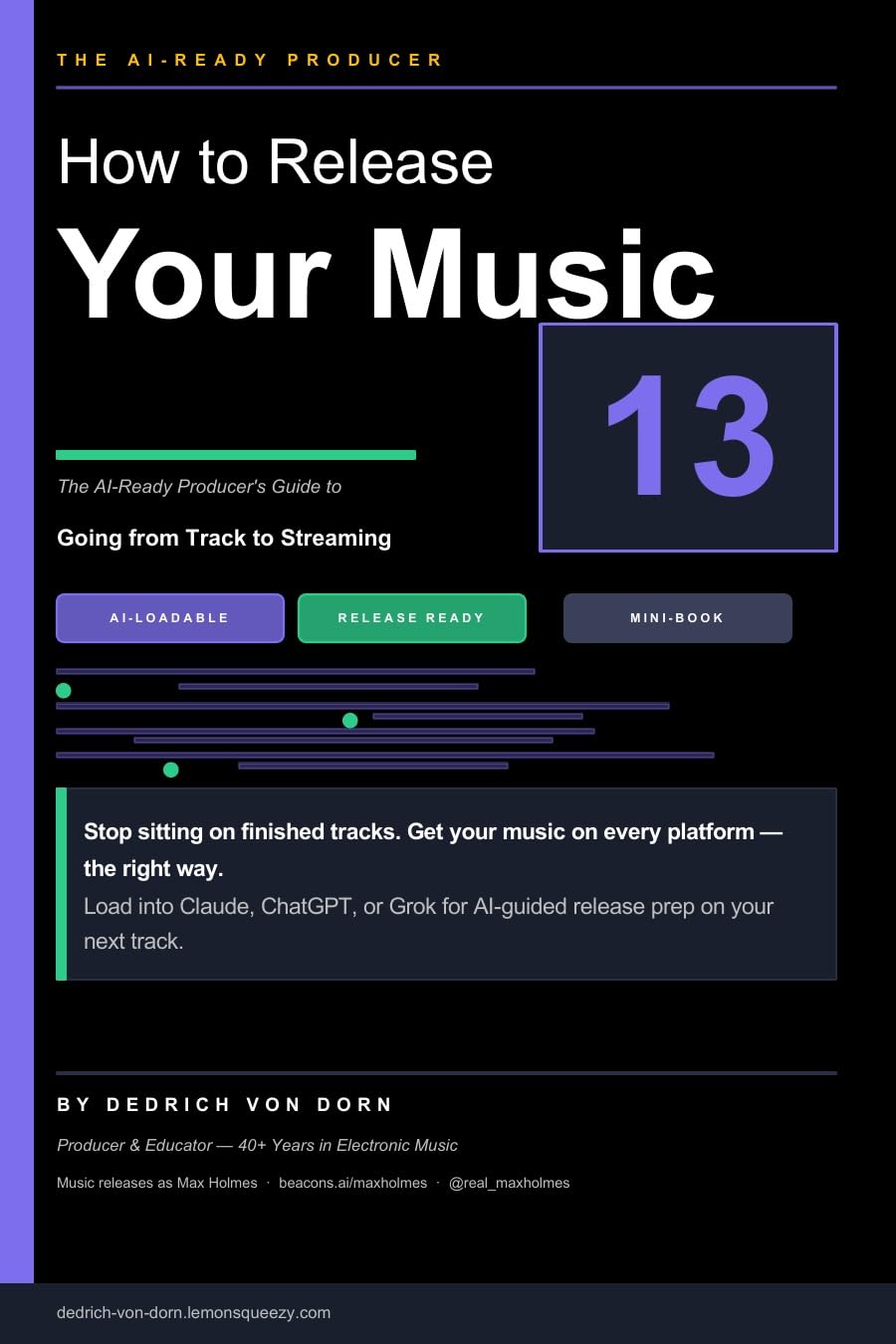 How to Release Your Music: The AI-Ready Producer's Guide to Going from Track to Streaming (How to Make EDM: The AI-Ready Producer's Guide Book 13) (English Edition)