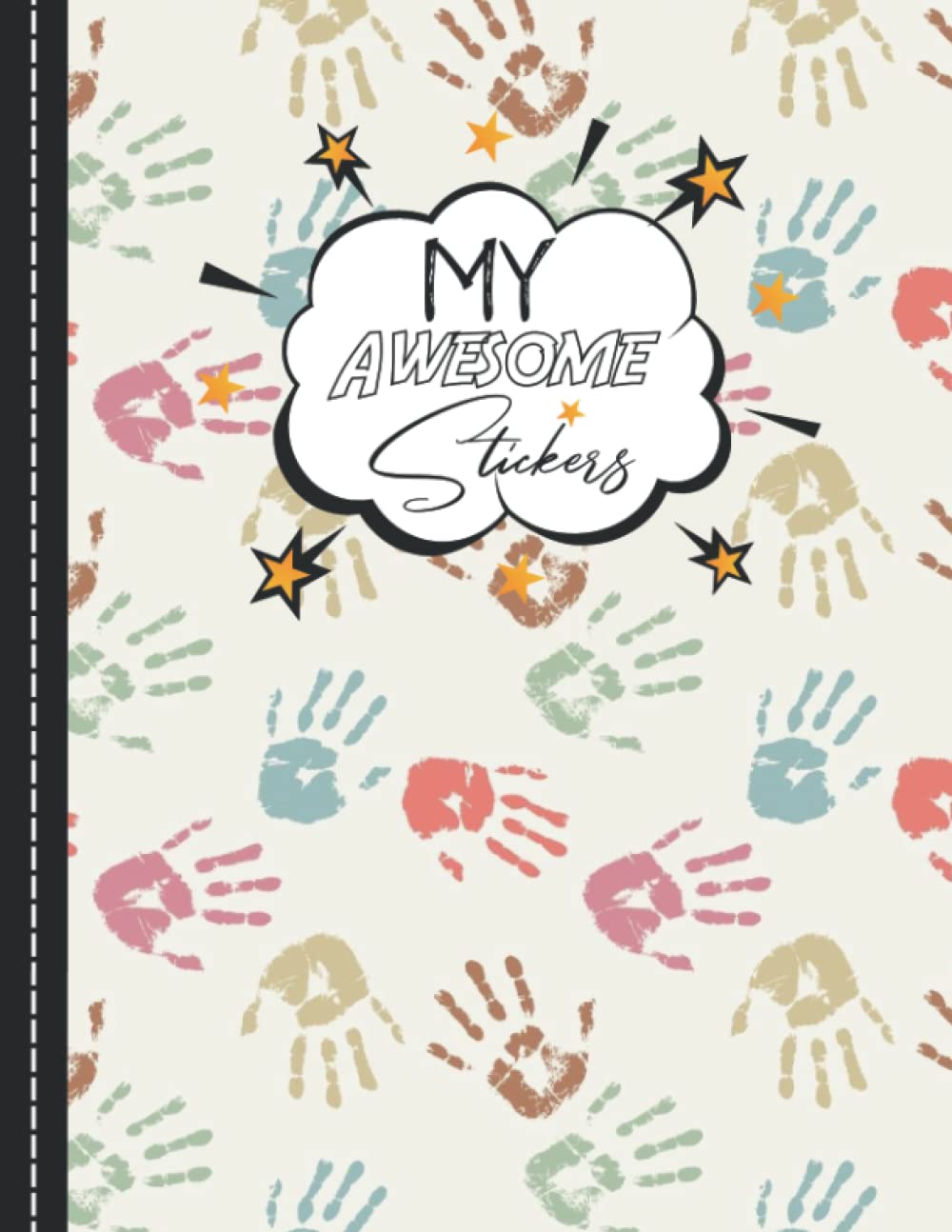 My Awesome Stickers: Blank Sticker Book Hand Print Theme Large Size. baixar livro de graça