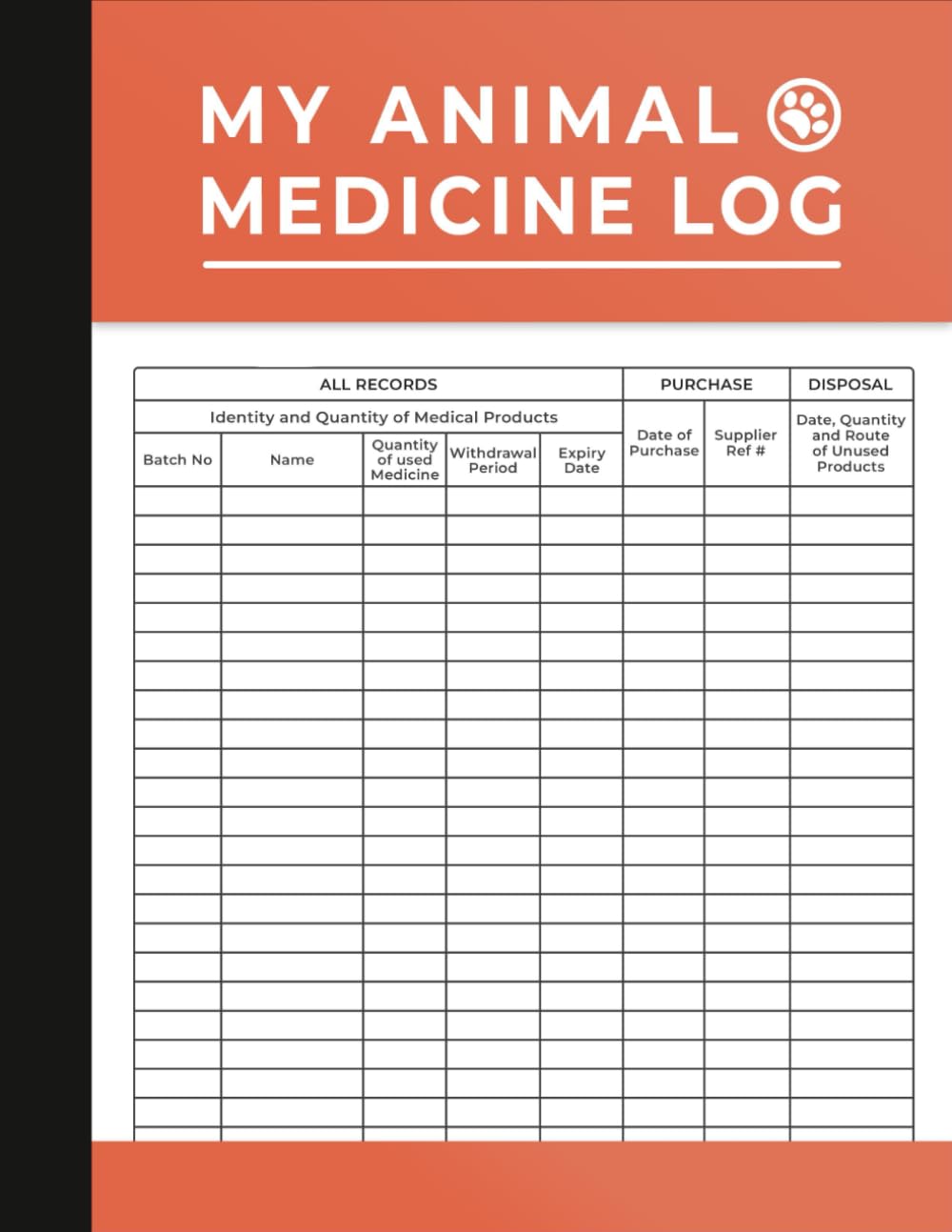 ler totalmente My Animal Medicine Log Book: Keep Record of All Farm Animal Medicines and Treatments Used