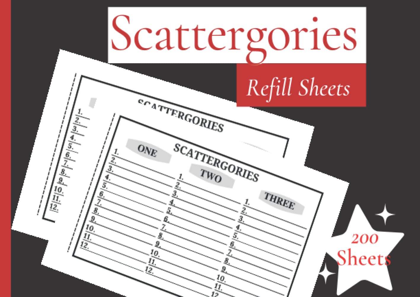 Scattergories Refill Sheets: 200 Scattergories Board Game Refills / Scattergories Score Pads with Size 8.5 x 6 inches. baixar livro de graça