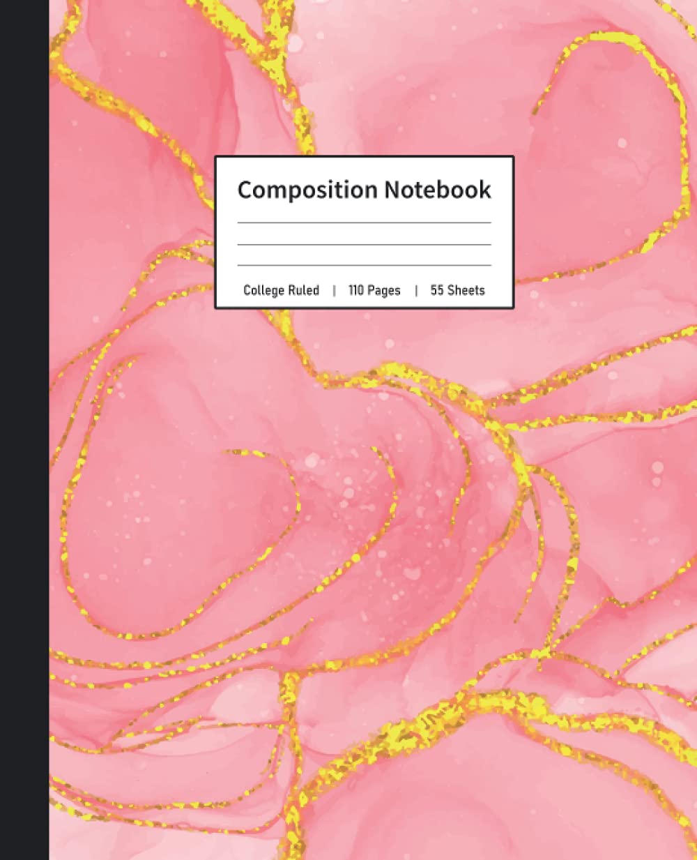 Marble Composition Notebook College Ruled: Pretty Pink and Gold Glitter Liquid Marble baixar livro de graça