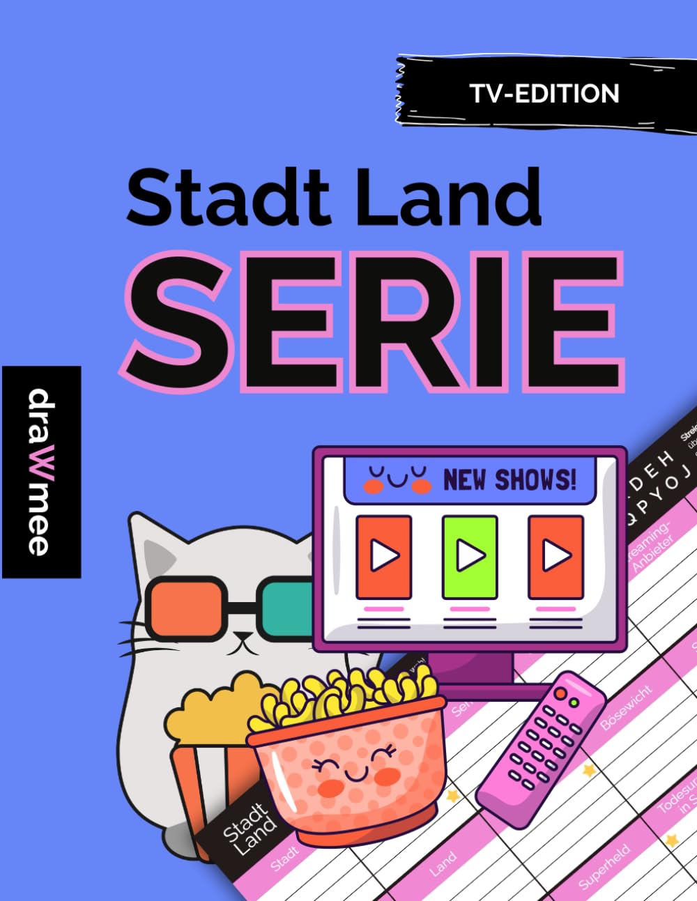 Stadt Land Serie - Quiz Geschenk für TV-Serienfans: Spielblock mit 35 Blatt Din-A4 (Seiten zum Ausschneiden) (German Edition) baixar livro de graça