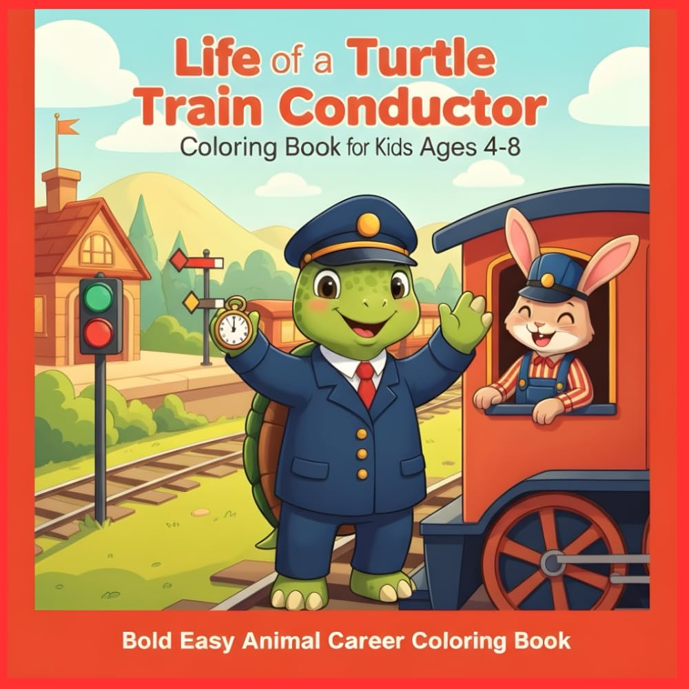 Life of a Turtle Train Conductor Coloring Book for Kids Ages 4-8: Cute Railway Scenes, Simple Locomotive Outlines, Station Adventures, and Easy Animal... Coloring Book - Career Theme Book Series) baixar o livro de graça
