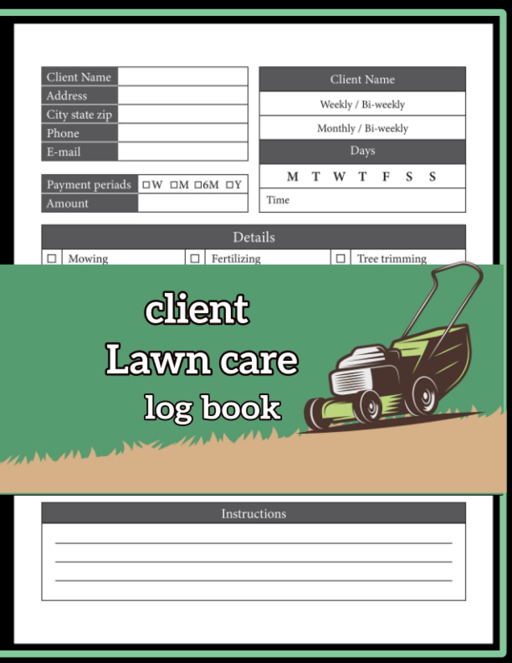 Lawn Care Client Log Book: lawn mowing and landscape appointment Logbook,Track Contact and Payment Info, Scheduling, Services, and... Find Job Data Easily baixar livro de graça