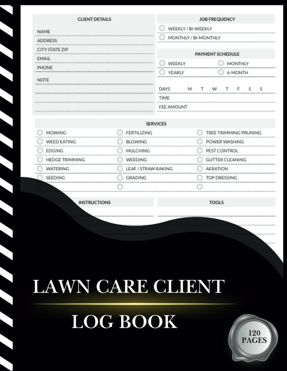 Lawn Care Client Log Book: Record Customer Information for Landscaping or Mowing Business baixar livro de graça