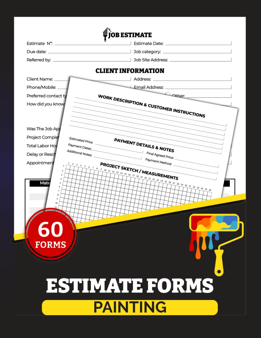 Painting Estimate Forms: Quote Sheets for Painters & Small Business Owners | Track Client Information, Material Costs, Measurements & Project Sketches | 60 Forms baixar livro de graça