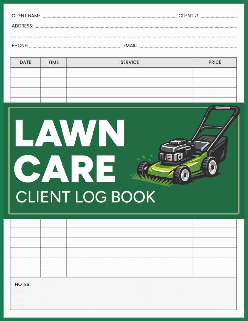 Lawn Care Client Log Book: Lawn Mowing and Landscaping Service Records with Client Details and Pricing baixar livro de graça