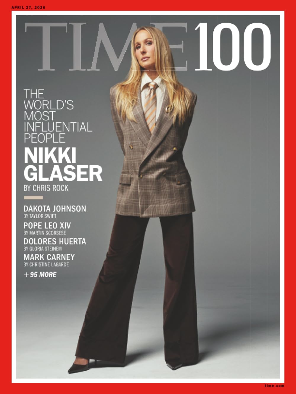 TIME Magazine – TIME 100 Most Influential People: Nikki Glaser: Issue dated 27th April 2026, Europe Edition – Authorised Amazon Reprint Edition