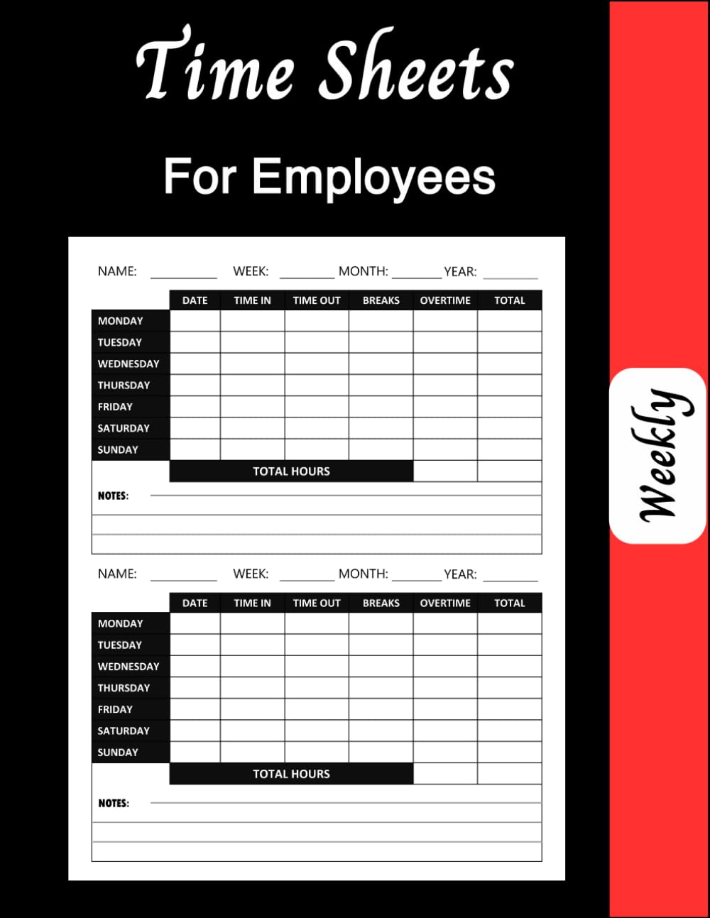 ler totalmente Time Sheets For Employees Weekly: Stay Organized and Boost Productivity