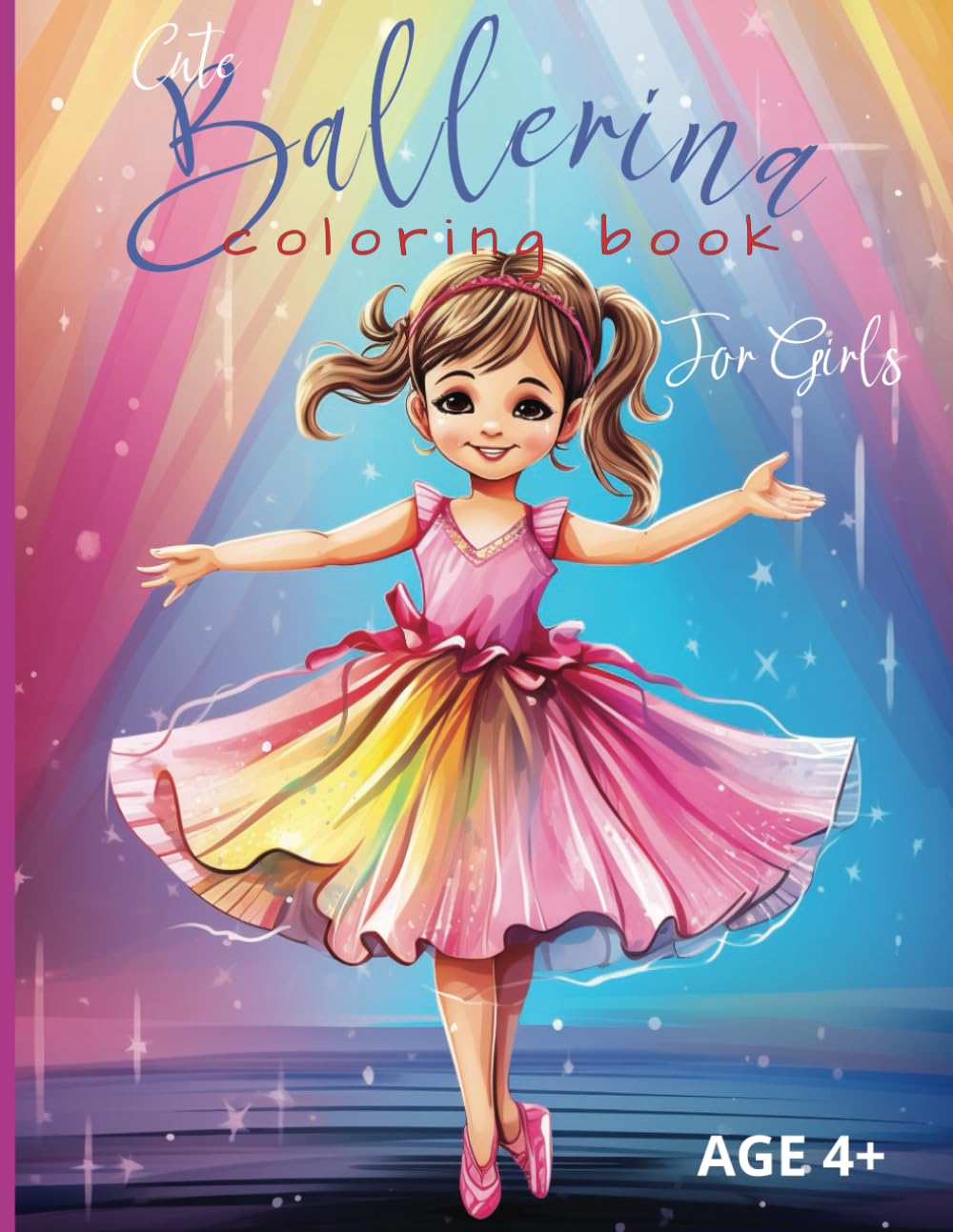 CUTE BALLERINA COLORING BOOK FOR GIRLS: Dance gifts for girls aged 4+ Simple and Fun baixar o livro de graça