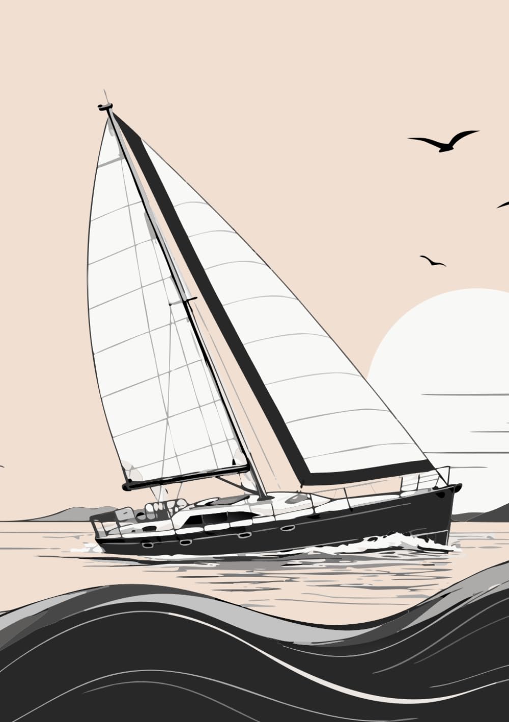 capítulo por capítulo baixar Sailboat Graph Paper Notebook: A5 Journal with 5 × 5 mm Grid for Notes, Mathematics, Planning and Drawing