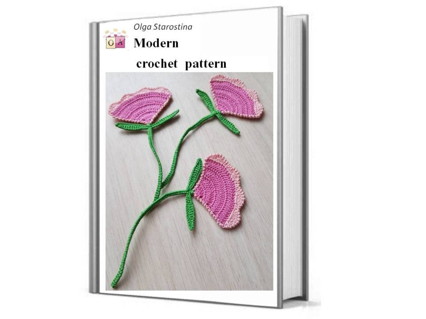 Modern crochet flower motif (Modern Irish Crochet Lace Pattern) (English Edition)
