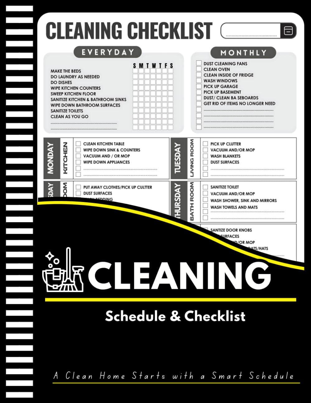 Cleaning Schedule and Checklist: Checklists Includes Daily Weekly Monthly Household Cleaning Schedules - 8.5" x 11" baixar o livro de graça