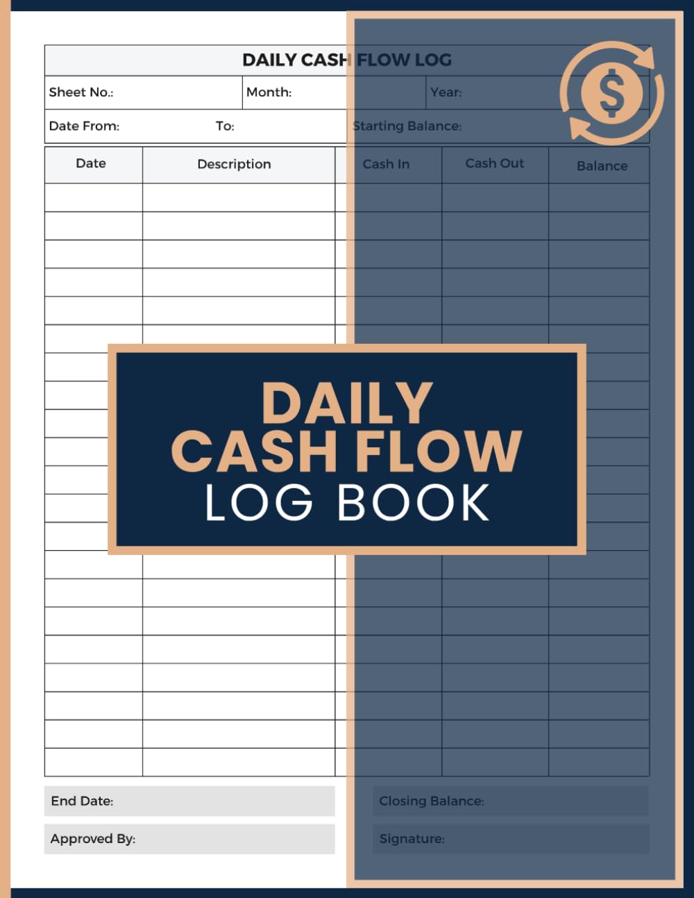 Daily Cash Flow Log Book: Daily Income and Expense Record for Tracking Transactions, Cash Balances and Money Movement for Small Businesses and Personal Finances baixar livro de graça