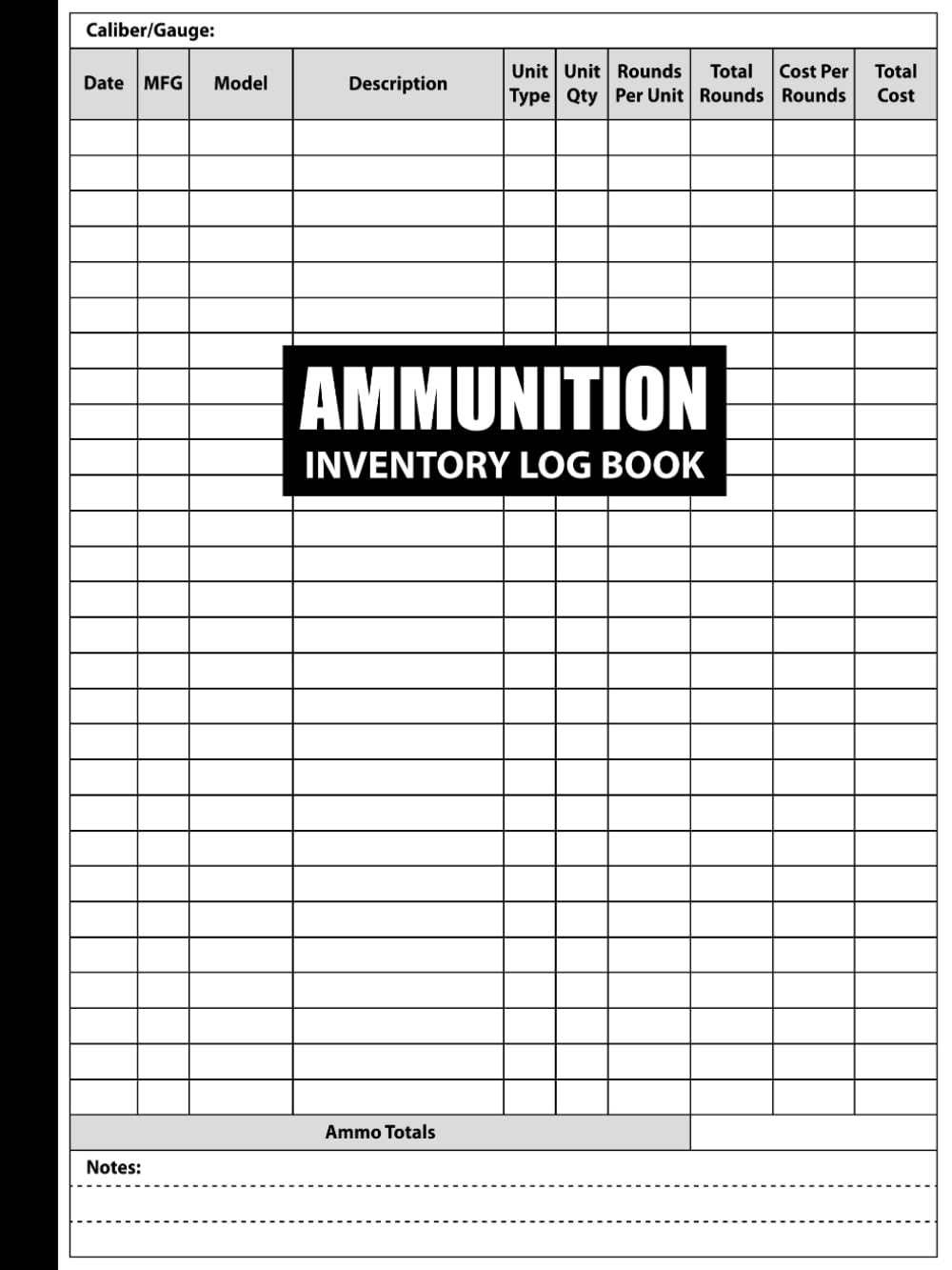 ler totalmente Ammunition Inventory Log Book: Inventory Record Book Ideal for Tracking Ammunition Stocks.