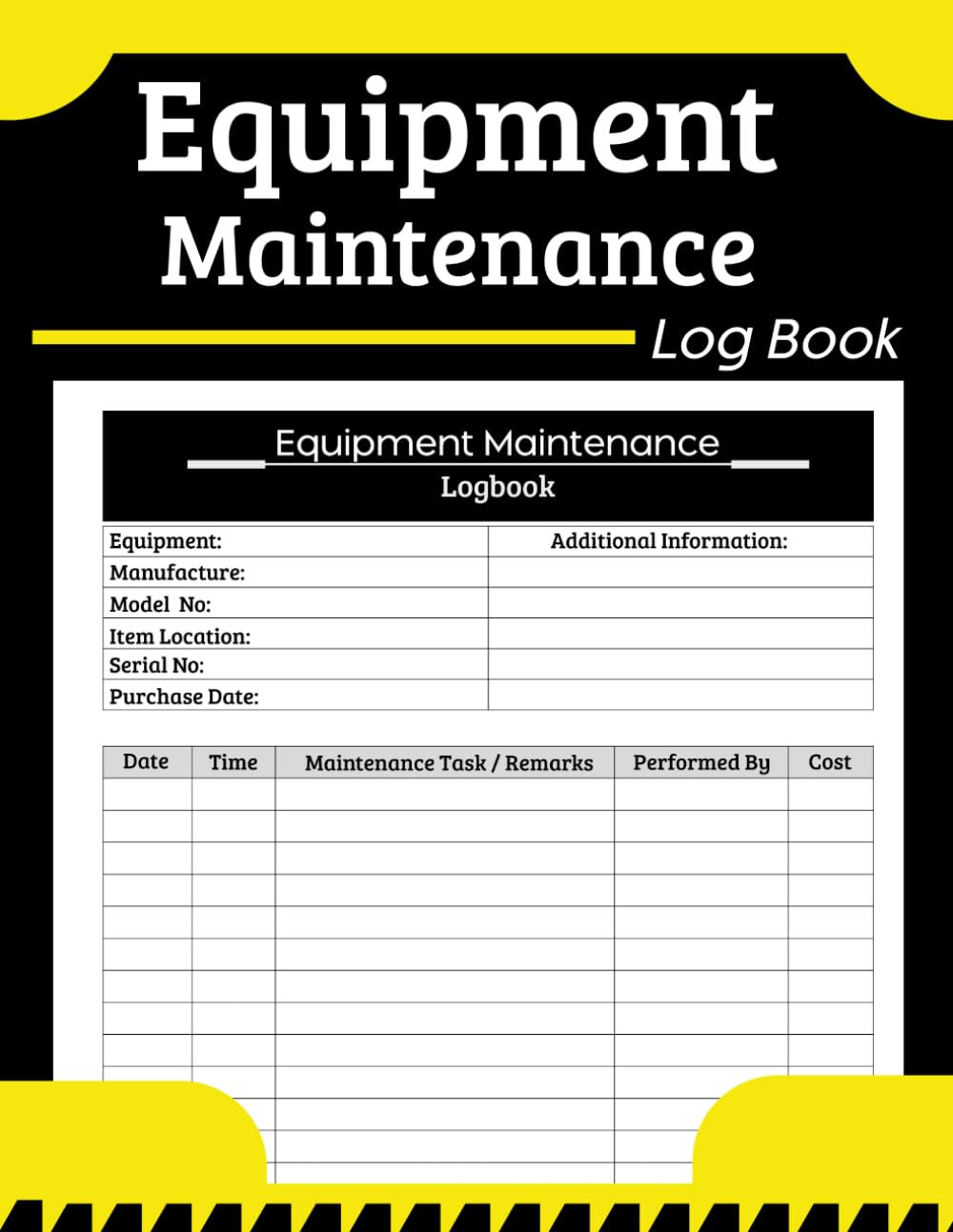 Equipment Maintenance Log Book.: Record Repairs, Service, and Preventive of Machinery for Home, Office, Construction, Vehicle, Business and More. baixar livro de graça