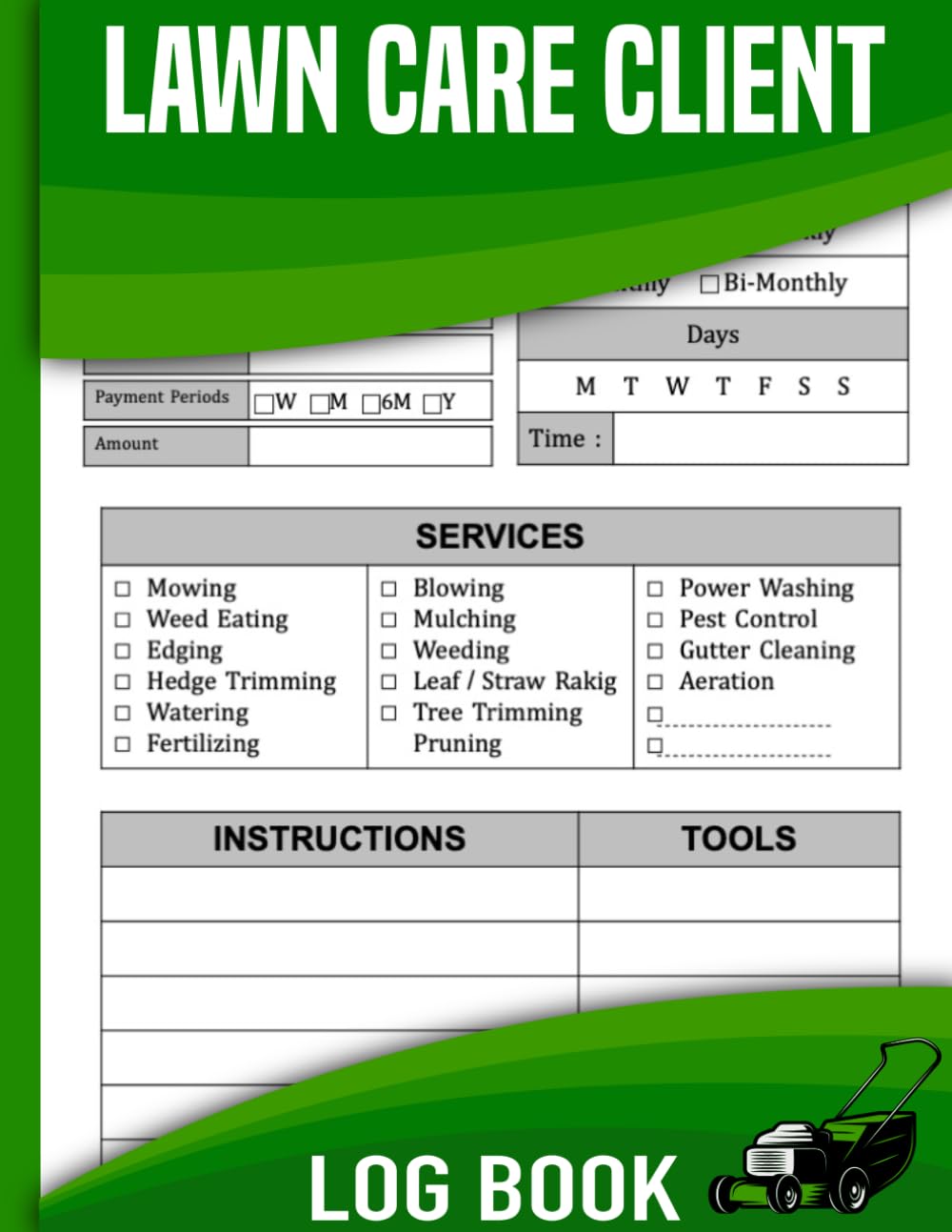ler totalmente Lawn Care Client Log Book: All in one Logbook For Lawn Mowing And Landscape Business | Record & Tracke All Your Clients Data, Appointment, and More | Detailed Report.
