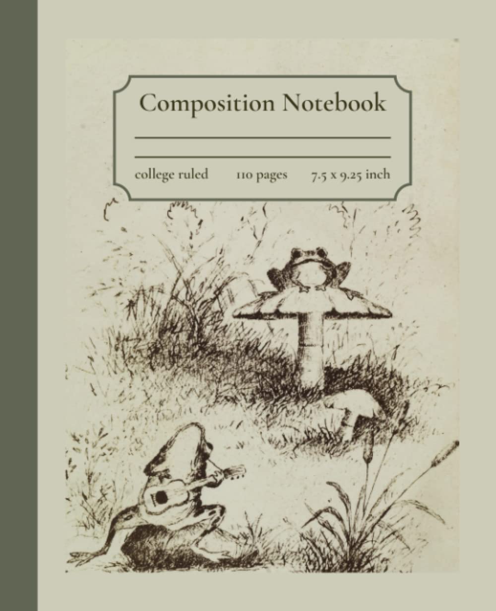 ler totalmente Composition Notebook Vintage Cottagecore Aesthetic: Frog Serenade | Frog Playing Guitar Vintage Illustration | Cute Vintage Cottagecore Aesthetic... and Frog Lovers | 110 Pages | College Ruled