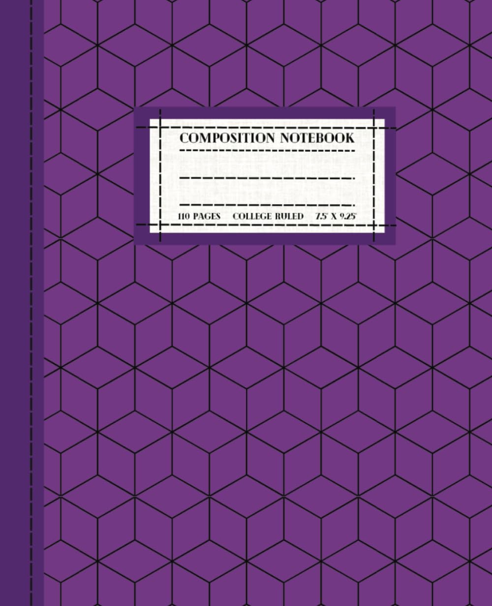 ler totalmente Composition Notebook: Purple Journal a Minimalist Aesthetic with Geometric Overlay of Subtle Stacked Boxes Paired with Faux Stitching Accents |110... | For Students, Office Workers or Writers
