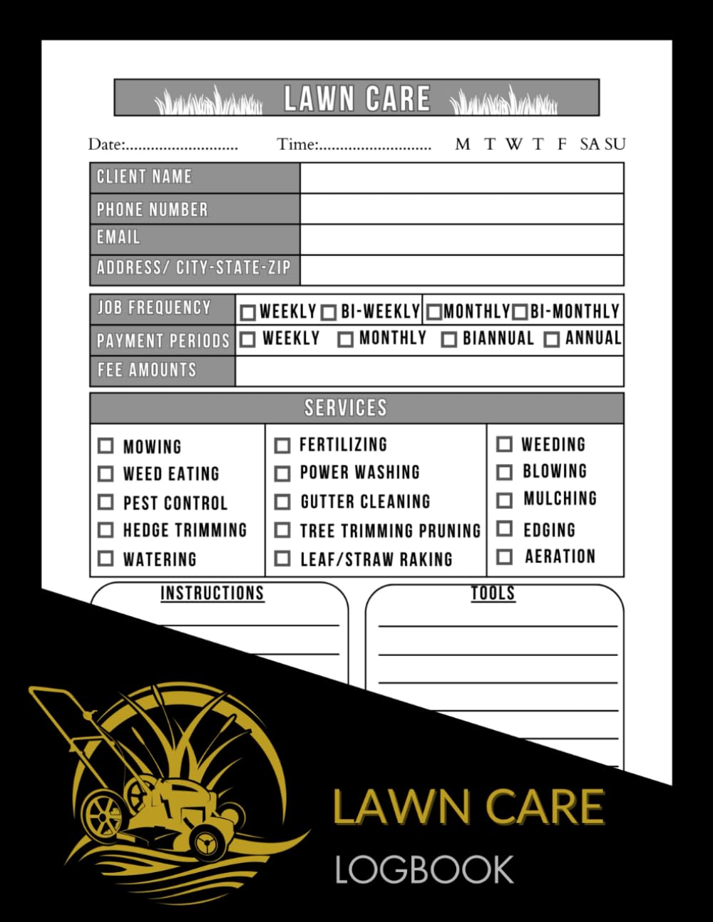 ler totalmente Lawn Care Client Log Book: Organized Customer Data, Appointments, Services, Costs, and Instructions