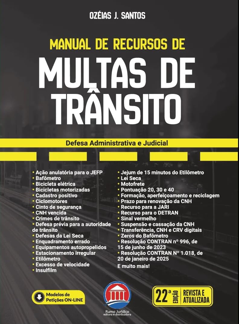 Manual de Recursos de Multas de Trânsito 22Ed.2025