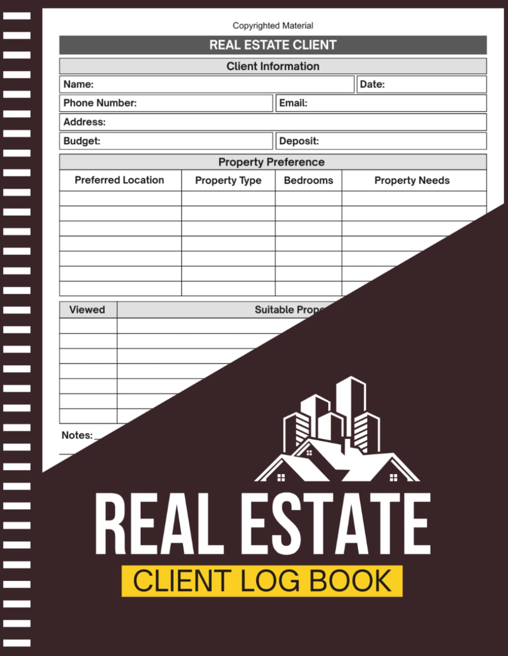 capítulo por capítulo baixar Real Estate Client Log Book: The Ultimate Realtor Client Tracking Journal | Log Client Information, Property Viewings, Deals, Commissions, Notes and... | Large Print 8.5" x 11" Inches, 110 pages